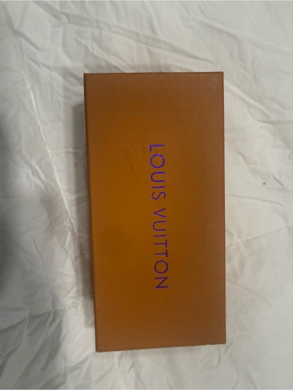 Louis Vuitton Orange Box with Purple Logo